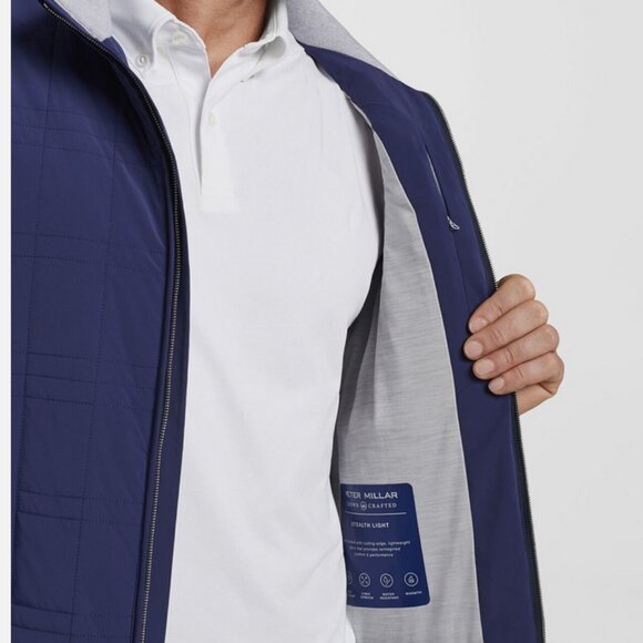 Peter Millar Crown Crafted Stealth Cardigan Golf Jacket Zip Up- Medium - Picture 7 of 7